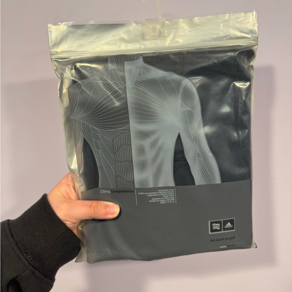 NIB navy adidas long sleeve mock neck - Picture 1 of 3